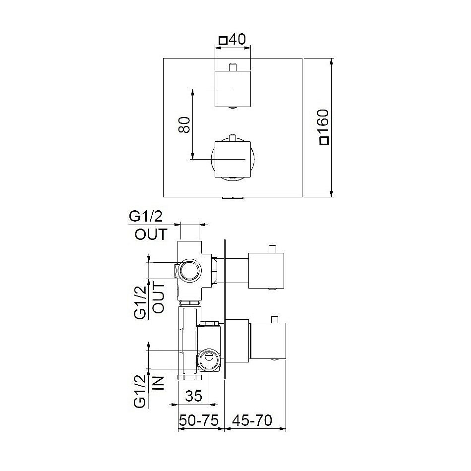 Смеситель для душа Webert Pegaso PE970903015 хром купить в интернет-магазине сантехники Sanbest