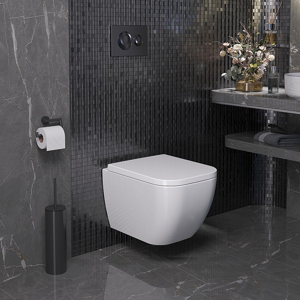 Унитаз подвесной Ambassador Forsa 243K19003S с крышкой микролифт, белый купить в интернет-магазине Sanbest