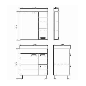 Тумба с раковиной Comforty Модена М 00-00001643 75 белая матовая для ванной в интернет-магазине Sanbest
