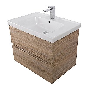 Тумба с раковиной Art&Max AM-Techno-900-2C-SO-LW623/641617 Дуб мелфорд натуральный для ванной в интернет-магазине Sanbest