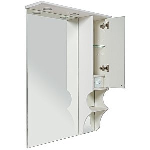 Зеркало со шкафом Rush Devon 65 DEM75165W белый в ванную от интернет-магазине сантехники Sanbest