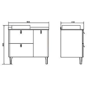 Тумба с раковиной Comforty Сорренто 90 00-00013520 светло-серая для ванной в интернет-магазине Sanbest