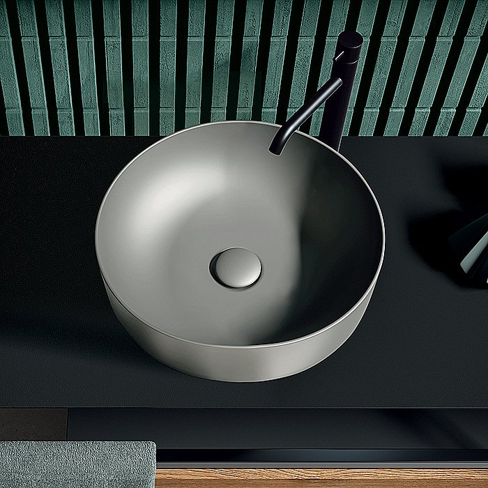 Раковина накладная Kerasan Nolita 40 534489 Ferro matt купить в интернет-магазине Sanbest