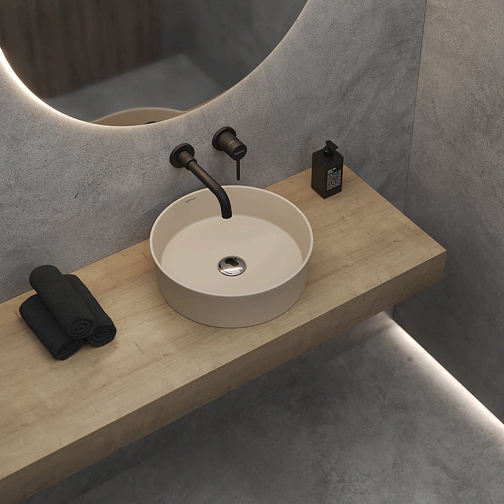 Раковина накладная BERGES Ego SL 181071 38 матовый жасмин купить в интернет-магазине Sanbest