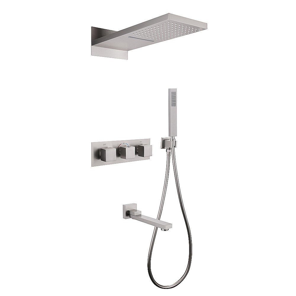 Душевая система Abber Daheim AF8253SP сатин купить в интернет-магазине сантехники Sanbest