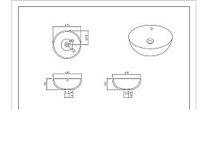 Раковина накладная Bravat Circle 44 C22283W-ENG белая купить в интернет-магазине Sanbest