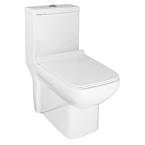 Унитаз моноблок Azario Zeno AZ-1169 белый, с крышкой микролифт купить в интернет-магазине Sanbest