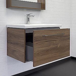 Тумба с раковиной Comforty Томари 70 дуб тёмно-коричневый для ванной в интернет-магазине Sanbest