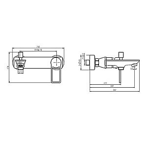 Смеситель для ванны Caprigo KUB 54-011 золото матовое купить в интернет-магазине сантехники Sanbest