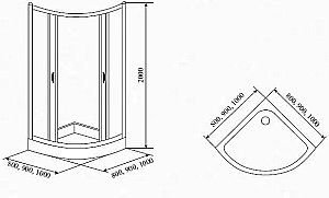 Душевой уголок TIMO TL-8001 80x80 купить в интернет-магазине Sanbest