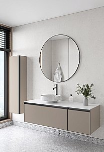 Тумба с раковиной и столешницей Armadi Art QUATRO 2 120 DAPHNE/профиль ANTHRACITE для ванной в интернет-магазине Sanbest