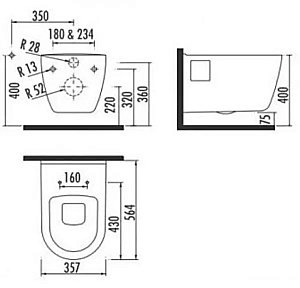 Унитаз подвесной Creavit Decor TP328.001Q0 белый/декор пузыри купить в интернет-магазине Sanbest
