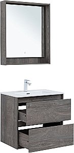 Тумба с раковиной Aquanet Милан 336373/330430 70 дуб рошелье для ванной в интернет-магазине Sanbest