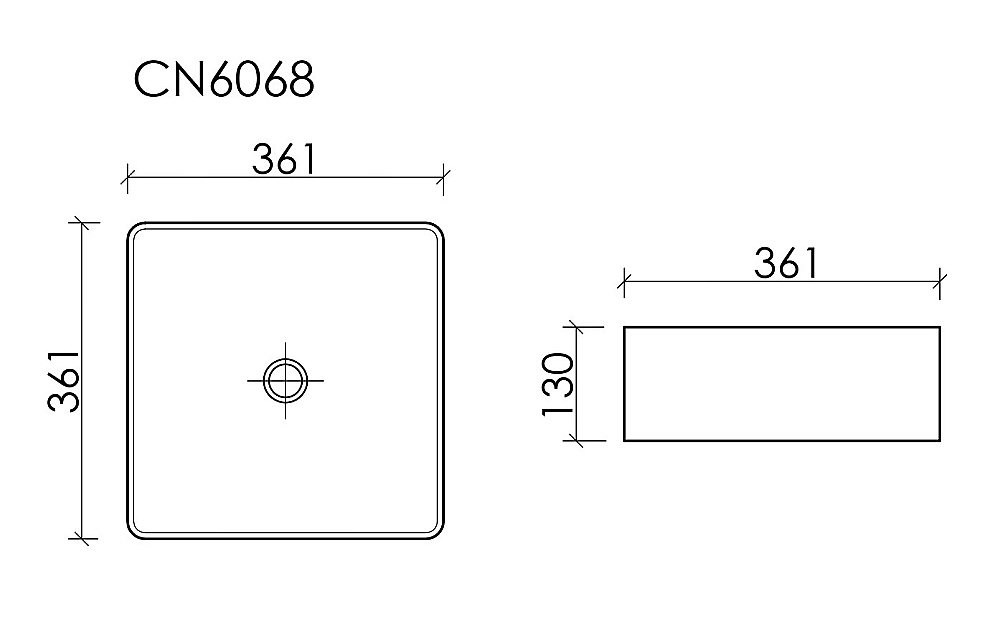 Раковина Ceramica Nova Element CN6068MB черная матовая купить в интернет-магазине Sanbest