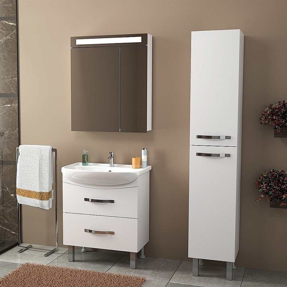 Шкаф зеркальный Dreja Uni 70 купить в интернет-магазине сантехники Sanbest