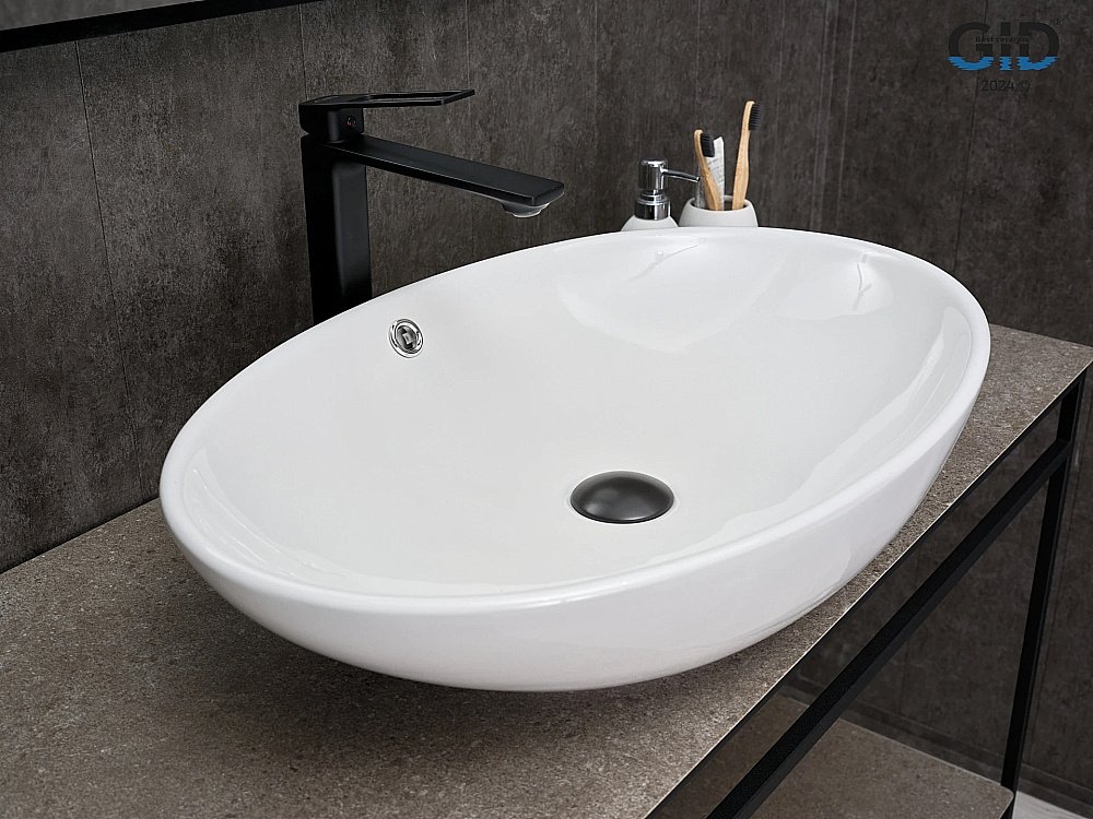 Раковина накладная Gid Lago 63,5 N9007 51207 белая купить в интернет-магазине Sanbest