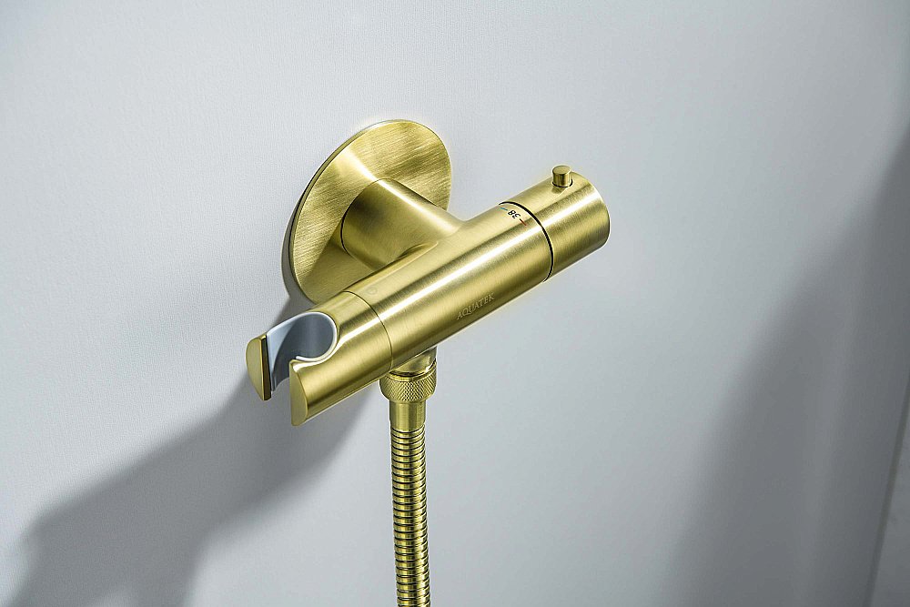 Гигиенический душ Aquatek Оберон AQ1027BG золото шлифованное купить в интернет-магазине сантехники Sanbest