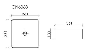 Раковина Ceramica Nova Element CN6068MB черная матовая купить в интернет-магазине Sanbest