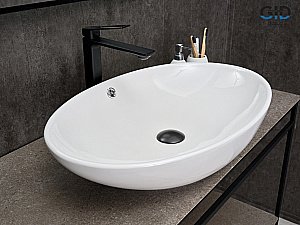 Раковина накладная Gid Lago 63,5 N9007 51207 белая купить в интернет-магазине Sanbest