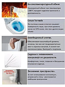 Унитаз подвесной Ceruttispa LUIGI Aria Tornado CT11101 безободковый, смыв торнадо, с сиденьем микролифт, белый купить в интернет-магазине Sanbest