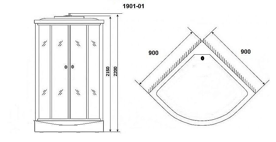 Душевая кабина Niagara Ultra NG-1901 90х90 купить в интернет-магазине Sanbest