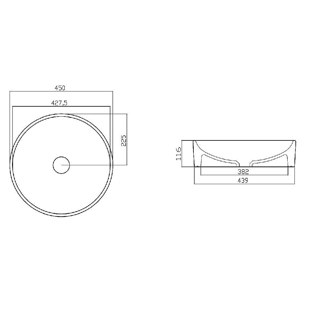 Раковина Gural Vit Nova 45 NO27MUL00 белая купить в интернет-магазине Sanbest