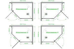 Душевой уголок Royal Bath TR RB1185TR-T-BL 85х110 прозрачное стекло/профиль черный купить в интернет-магазине Sanbest