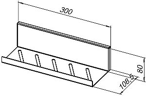 Полка Aquanet Магнум 302224 30 черная матовая купить в интернет-магазине сантехники Sanbest