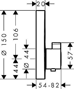 Термостат для душа Hansgrohe ShowerSelect S 15743000 купить в интернет-магазине сантехники Sanbest