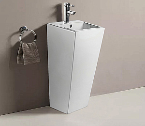 Раковина Azario FRETTA SQUARE 44 AZ-303 белая купить в интернет-магазине Sanbest