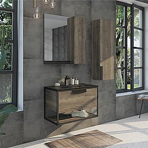 Тумба с раковиной Comforty Бонн 00-00001936 75 дуб темный для ванной в интернет-магазине Sanbest