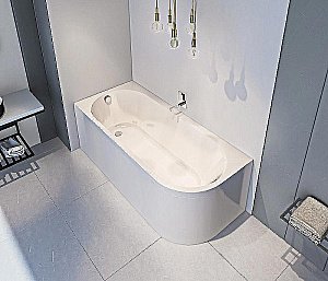 Ванна акриловая BAS ВЕСТА 170х75 белая купить в интернет-магазине Sanbest