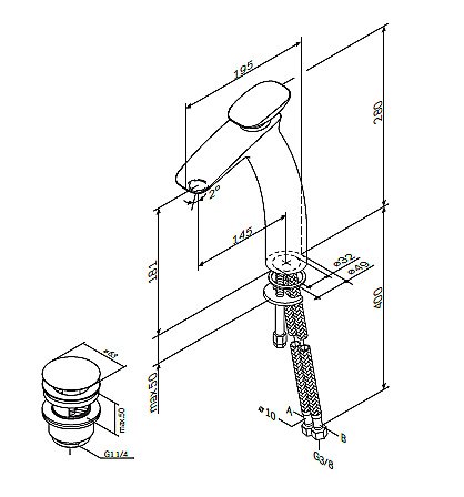 Смеситель для раковины AM.PM Spirit V2.0 F70A92200 купить в интернет-магазине сантехники Sanbest