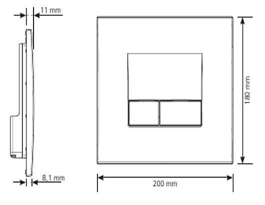 Кнопка для инсталляции Taliente Smarty 10003407 черная матовая купить в интернет-магазине сантехники Sanbest