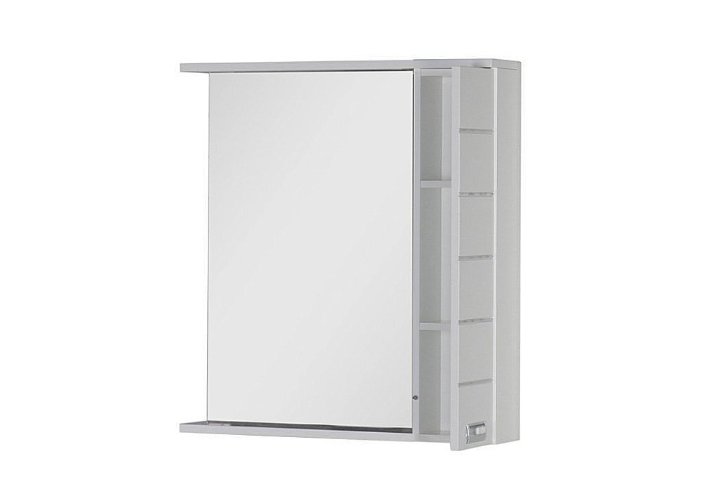 Зеркало со шкафом Aquanet Доминика 80 белое в ванную от интернет-магазине сантехники Sanbest