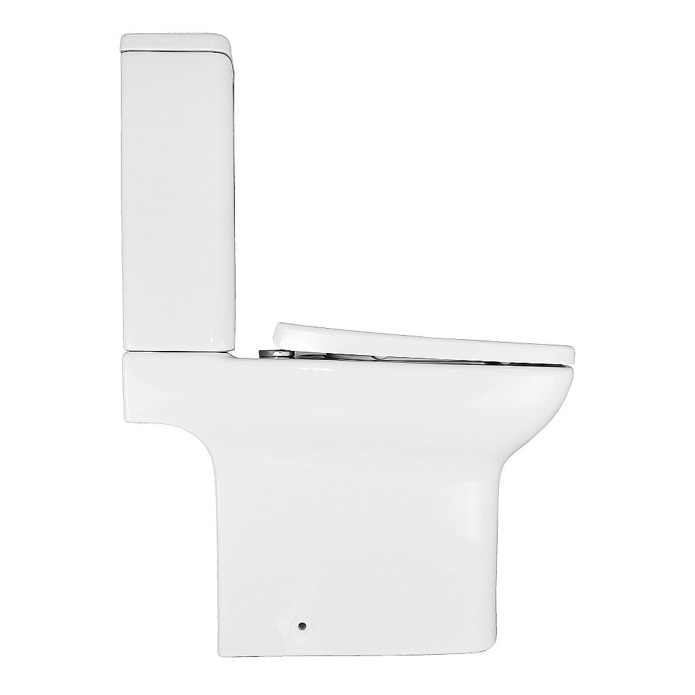 Унитаз напольный Azario Alba AZ-8323 белый безободковый, с бачком, с крышкой микролифт купить в интернет-магазине Sanbest