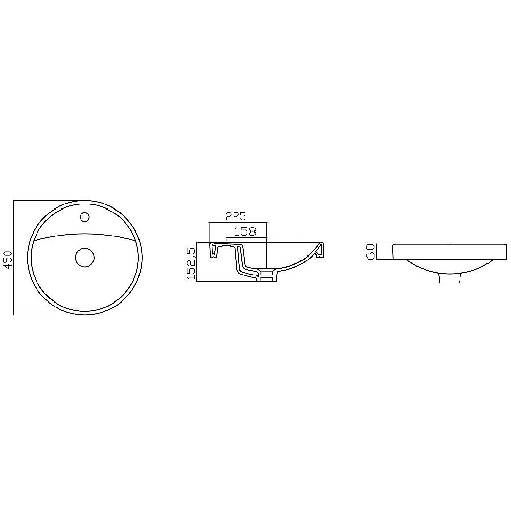 Раковина Gural Vit 45 FC20TUL01 белая купить в интернет-магазине Sanbest