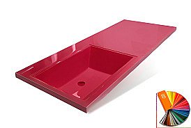 Раковина Эстет Даллас 115 любой цвет под заказ, левая купить в интернет-магазине сантехники Sanbest