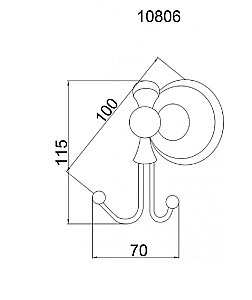 Крючок Boheme Provanse 10806 купить в интернет-магазине сантехники Sanbest