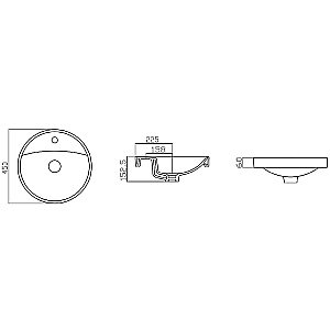 Раковина Gural Vit 45 FC20TUL01 белая купить в интернет-магазине Sanbest