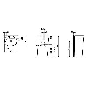 Раковина Laufen Palomba 8.1180.4.400.104.1 белая купить в интернет-магазине Sanbest