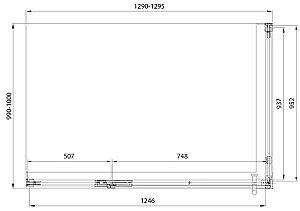 Душевой уголок Veconi Premium Alassio SP G AL-SP-130100-00-G-C4 130х100 стекло прозрачное осветленное/профиль брашированное золото купить в интернет-магазине Sanbest