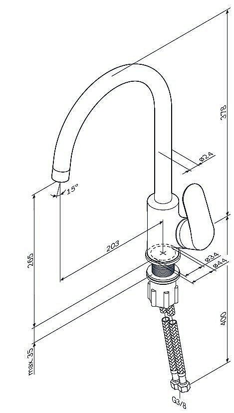 Смеситель для кухни AM.PM Like F8007133 купить в интернет-магазине сантехники Sanbest