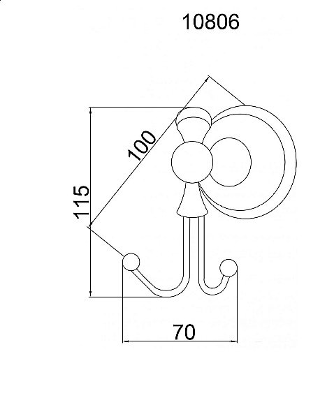 Крючок Boheme Provanse 10806 купить в интернет-магазине сантехники Sanbest