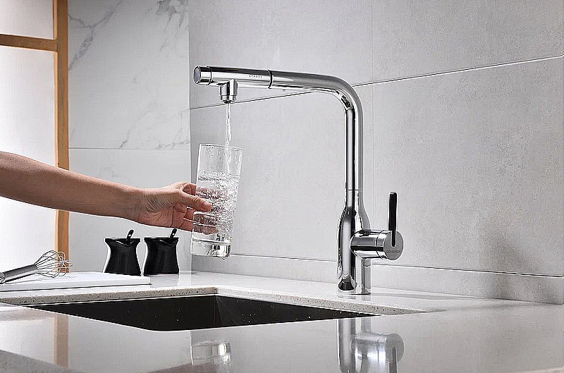 Смеситель для кухни Paulmark Viper Vi213105-CR хром купить в интернет-магазине сантехники Sanbest