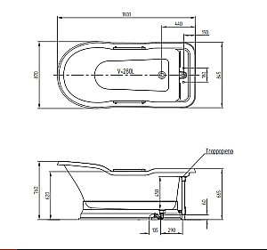 Ванна Migliore Impero Podium 25510 180х87 белая,золото купить в интернет-магазине Sanbest