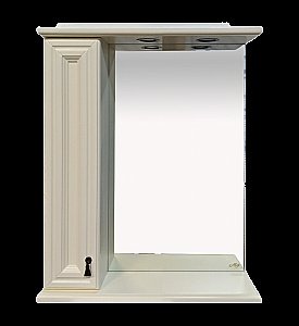 Зеркало со шкафом Misty Лувр 65 Слоновая кость в ванную от интернет-магазине сантехники Sanbest