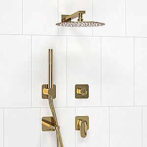 Душевая система WasserKRAFT Neckar 2100 SET2842 золото купить в интернет-магазине сантехники Sanbest