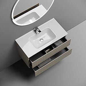 Тумба с раковиной Sancos Snob T 90 SNT90CE бежевая матовая для ванной в интернет-магазине Sanbest