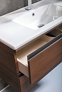 Тумба с раковиной Armadi Art Capolda 100 темное дерево для ванной в интернет-магазине Sanbest